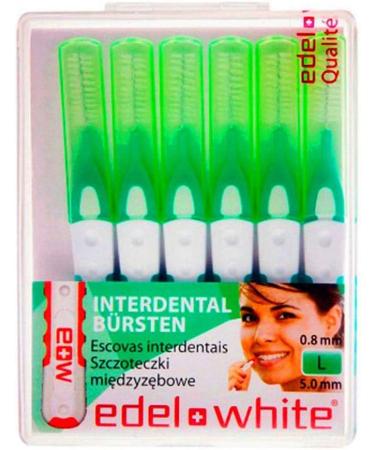 Edel+White ID7 Interdental Brushes L 0.8 mm | 6 Conjunction Brushes for Gentle & Thorough Cleaning in Tight Spaces - Buy Online on GoSupps.com