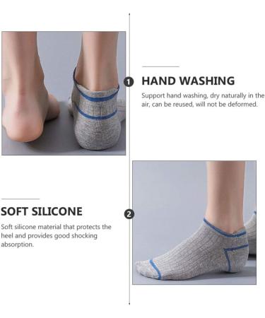 EXCEART Invisible Height Increase Socks - Silicone Heel Lift Inserts for 3.5cm Taller Adults - Buy Online on GoSupps.com
