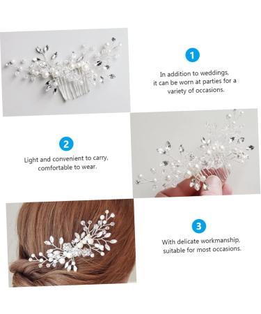 Mikinona 1 PC Piece Pearl Comb Wedding Hair Comb Bridal Hair Comb Wedding Headdress Wedding Hair Headdress - Buy Online on GoSupps.com