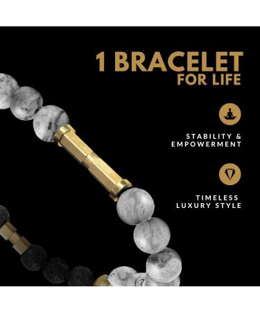5 Sen.ses Co. Luxury Starlight Bracelet Gift Set Combo for Men | Certified Natural Stone Metallic Bracelet with Long Lasting Luxurious Stardust Perfume | Personalised Card - Happy Birthday - Buy Online on GoSupps.com