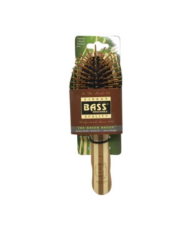 Bass Brushes | The Green Brush | Bamboo Pin + Bamboo Handle Hair Brush | Small Oval