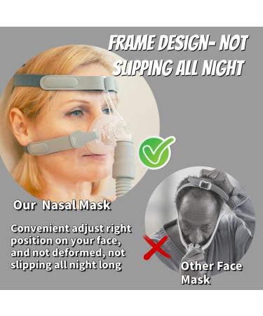 Buy Gbbazu Universal Silicone Nose Mask Assembly - Replacement with Headgear Frame & Pillows - Perfect Fit & Reusable Accessories for Enhanced Comfort - Buy Online on GoSupps.com