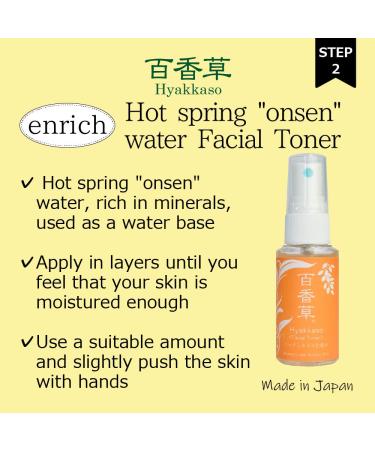 Hyakkaso Hyaluronic Acid & Herbs Serum - Natural Skincare with Hot Spring Water Moisturizing & Hydrating for All Skin Types (50ml) + Mini Soap & Toner for Glass Skin Travel - Buy Online on GoSupps.com