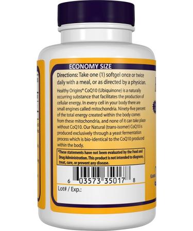 Buy Healthy Origins CoQ10 100mg - Kaneka Q10 150 Softgels | Premium Heart Health Supplement | International Shipping Available - Buy Online on GoSupps.com