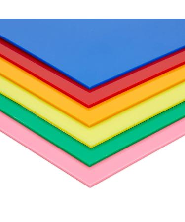 Colored Acrylic Square Blanks for Crafts - 1/8 Thick (3mm) - 12x12 in - 6 Colors 6 Pack - Buy Online on GoSupps.com