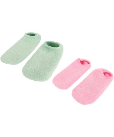 Qukaim Moisturizing Spa Socks Moisturizing Gel Spa Socks Set of 2 Repair Nourishing Green Slip-Resistant Socks for Dry Cracked Feet - Buy Online on GoSupps.com