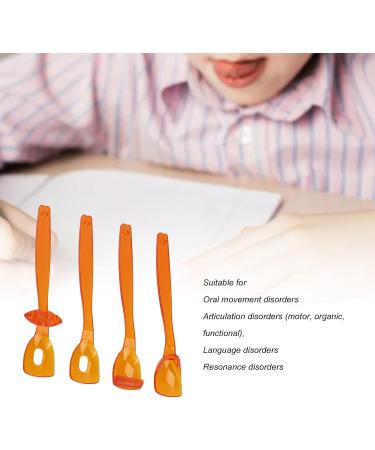 Effective Tongue Muscle Trainer - 4-Piece Portable Device for Dysarthria Recovery | Improve Mouth & Lips Strength (Orange) - Buy Online on GoSupps.com
