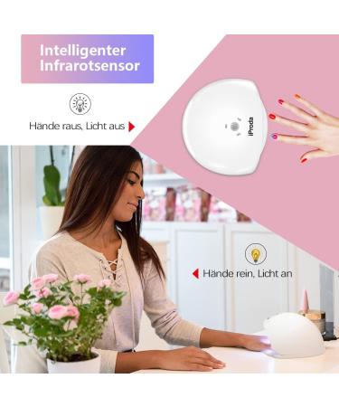 iProda 72W UV/LED Nail Dryer Lamp for Professional Gel Polish - 4 Timers for Manicure/Pedicure - At-Home and Salon Nail Art - Buy Online on GoSupps.com