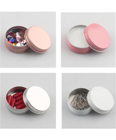 empty jars with lids cosmetic jar B0CL9KV58748 PC 10ml Blue Empty Round Aluminium Tins with Screw Lids Storage Jars Cosmetics Containers Pots with 6 Spatula (Color : Gold Size : 15ml) (Color : Silve - Buy Online on GoSupps.com