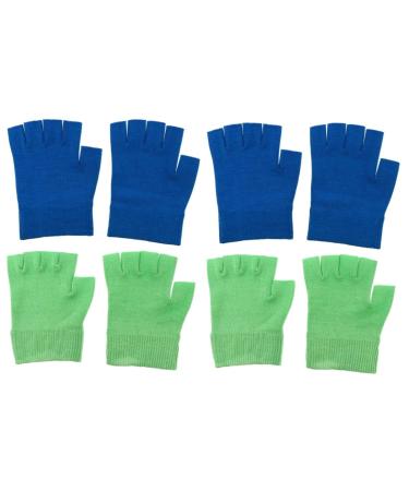 FRCOLOR 4 Pairs Gel Gloves Hand Softening Gloves Moisturizing Sleeping Gloves Cotton moisturizing Gloves Fingerless Gloves Cosmetic Moisturizing Gloves Knitting Miss Dry Hands Dry Skin