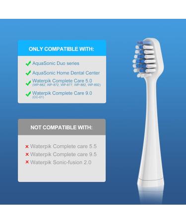 Replacement Toothbrush Heads for Waterpik & AquaSonic Duo | 10 Count | Best Electric Toothbrush Accessories - Buy Online on GoSupps.com