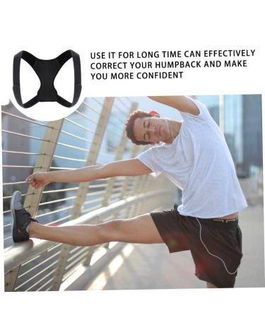 FOMIYES Adjustable Clavicle Support Brace - Belt Straightener & Shoulder Support for Improved Posture - Comfortable Upper Back Brace in Black - Buy Online on GoSupps.com