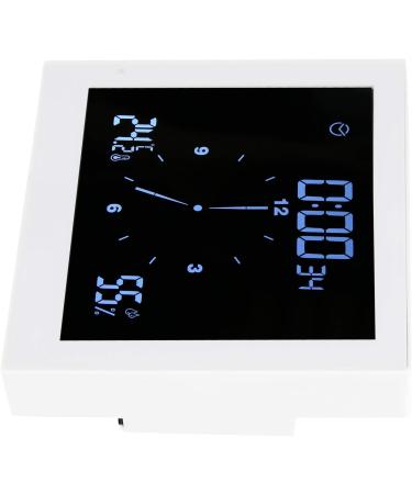 Bathroom Accessories Digital Clock Ring Dynamic Hand Time Display Supports Digital Display Time Display for Bathroom (White Pisa Leaning Tower Type) - Buy Online on GoSupps.com