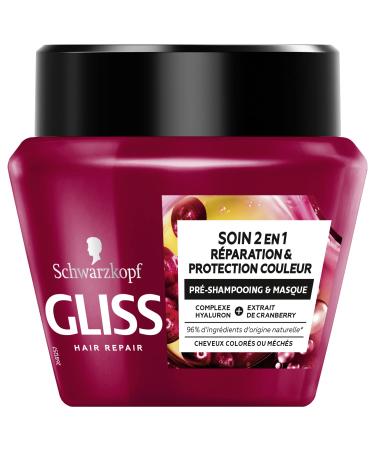 Gliss GLISS Schwarzkopf - 2-in-1 Color Repair & Protection Mask - Pre-Shampoo and Mask - Hair Care - Colored and Highlighted Hair - 300ml