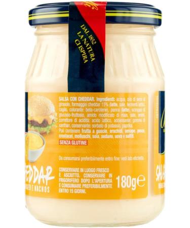  Italian Gourmet E.R. Biffi Cheddar Salsa Set of 6 sauces ideal for nachos sandwiches and hamburgers 180g + Italian gourmet polpa 400g - Buy Online on GoSupps.com
