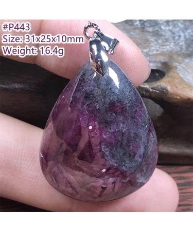 Natural Ruby Zoisite Pendant - Rare Red & Green Crystal Jewelry for Luck & Wealth - 31x25mm - Unique Gift for Men & Women - Buy Online on GoSupps.com