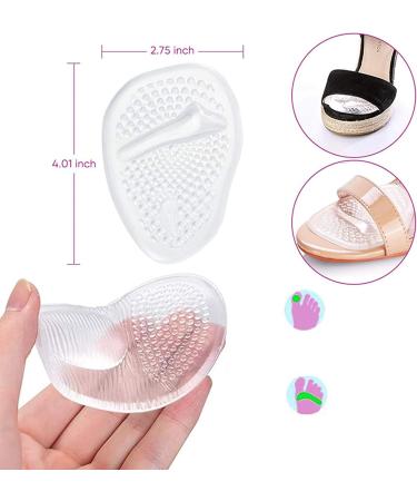 Forefoot Heel Pads - Silicone Transparent Thickened Shock Absorption Waterproof & Wear Resistant Cushion for Maximum Comfort - Buy Online on GoSupps.com
