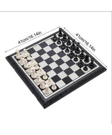 Chess Set Folding Magnetic Plastic Chess Set Fun Board Game for Beginner Family Party Board Game (Size : 41cm) (41cm) - Buy Online on GoSupps.com