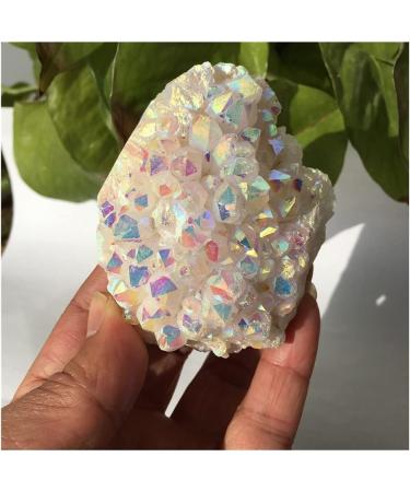 Natural Crystal Rough Home Decor White electroplated Quartz Crystal Cluster Specimen Stone Reiki Decoration Soothing Crystal Household (Size : 160-180g) - Buy Online on GoSupps.com