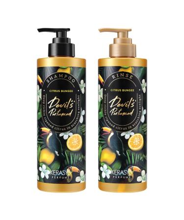 Kerasys Perfume Devil's Edition Deep Richly Ripened Citrus in Scorching Sunlight CITRUS BUNGEE 16.9 fl oz / 500 ml (Shampoo + Conditioner Set)