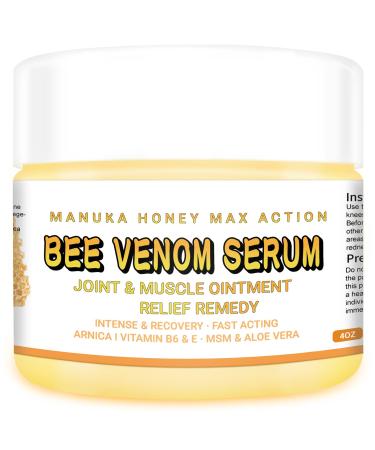 Bee Venom Cream Joint Gel Bone Professional Bee Venom Joint & Bone Cream Suitable for Back Knee Hands Neck Feet 4 Fl Oz (Pack of 1)