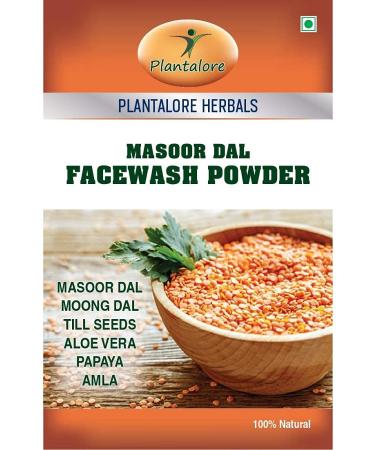 Plantalorre Herbals Masoor Dal Moisturizing Facewash Powder - 100 gm | Natural Skincare for All Skin Types - Free International Shipping - Buy Online on GoSupps.com