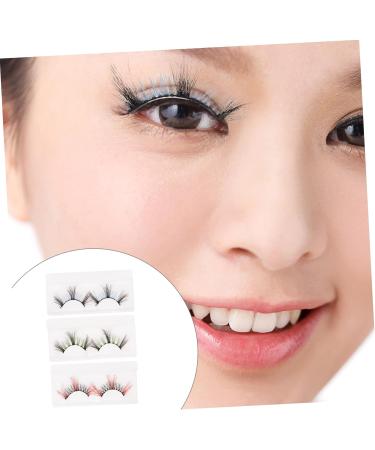 FRCOLOR 3 Pairs False Eyelashes False Lashes Colored Lashes Fake Lashes for Party Colored Eyelashes Fake Eyelashes Colored Fake Lashes False Eyelash for Women Cosplay Imitation Set - Buy Online on GoSupps.com