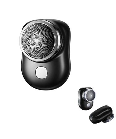 Mini-Shave Portable Electric Shaver 2023 New Upgrade Electric Razor For Men Wet & Dry Rotary Electrical Shave - One-Button Usb Rechargeable Shaver (Black-B)