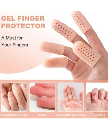 Gel Toe and Finger Cap Protectors - 5 Pairs for Missing or Ingrown Toenails, Corns, Blisters, Hammer Toe Relief - Buy Online on GoSupps.com