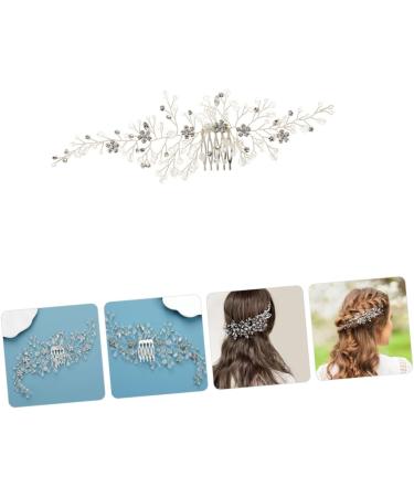 Ipetboom Bride Hair Accessories Piece decorate pearl hair casual vintage sweet crystal accessories Miss comb flowers rhinestones hair accessories headband hair comb hairpin headgear - Buy Online on GoSupps.com