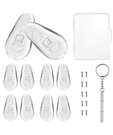 PTSLKHN 5 Pairs of Eyeglass Nose Pads, Upgraded 15x8mm Soft Silicone Air Chamber Eyeglasses Nose Pads, Screw-in Glasses Nose Pad Replacement Kit. 5pairs-clear - Buy Online on GoSupps.com