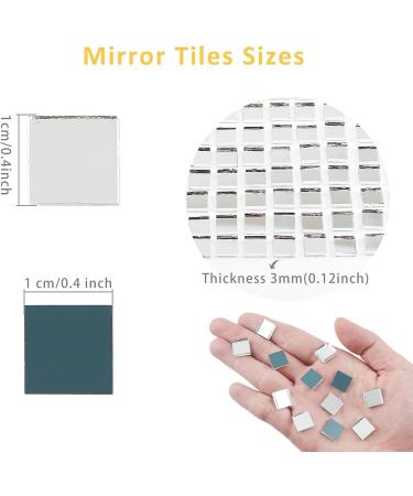 Youway Style Glass Mirror Mosaic Tiles 200g Square Small Pieces for Crafts - Real Disco Ball Mirror Glass Tiles for Mosaic Mirror Kits - 0.4x0.4inch Silver - Pack of 100 - Buy Online on GoSupps.com