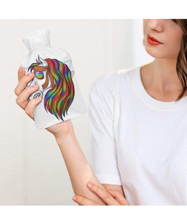 Buy Colorful Horse Hot Water Bottle with Plush Cover | Warm Up for Adults & Kids - 26.5x15.3cm | International Shipping - Buy Online on GoSupps.com