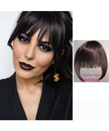 Clip in Bangs Natural Black 100% Remy Human Hair Extensions - Thick Bangs for Women - Buy Online on GoSupps.com