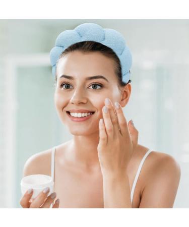 2Pack Women's Spa Headband for Skincare & Makeup - Pink+Blue - Buy Online on GoSupps.com