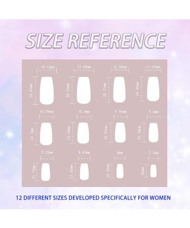 Pink Press on Nails - Medium Long Square Fake Nails with White French Tips & 3D Bow Flower Charms | 24 Pcs Full Cover Acrylic Nails for Women & Girls - Buy Online on GoSupps.com