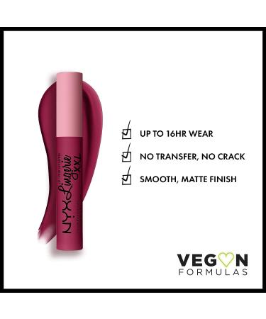 NYX Lip Lingerie XXL Matte Liquid Lipstick - Berry Pink 0.13 Fl Oz - Buy Online on GoSupps.com