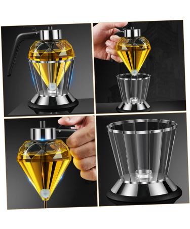 Zerodeko Oil Can Olive Oil Pot Oiler Soy Sauce Bottle Soy Sauce Dispenser Olive Oil Jar Kitchen Oil Dispenser Cruet Bottle Oil Press Glass Bottle Oil Storage Vinegar Bottle Stainless Steel 15X8.5X8.5CM Black - Buy Online on GoSupps.com