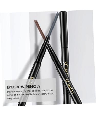 Beavorty Eyebrow Liner Eyebrow Pencils 3pcs 2 1 Eyebrow makeup tools black eyebrow pencil slim brow pencil door 1 count (Pack of 1) Dark Brownx3pcs - Buy Online on GoSupps.com