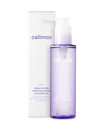 Celimax Derma Nature Fresh Blackhead Jojoba Cleansing Oil - Light Non-Greasy Makeup Clogged Pores Blackheads Dissolving Formula 150ml