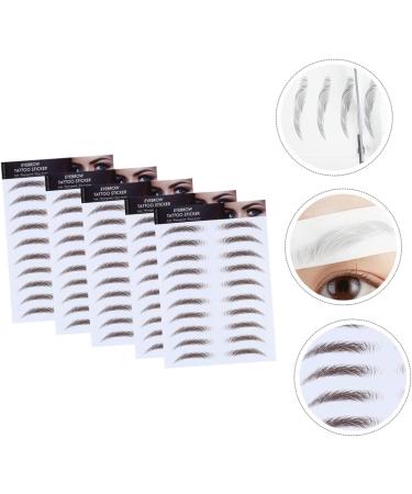 FOMIYES 5pcs Eyebrow Stickers Waterproof Makeup Authentic Eyebrows Eyebrow Tool Bionic Miss Styling Stickers 1 count (Pack of 1) Brown - Buy Online on GoSupps.com