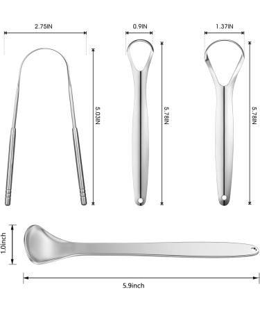 4-Piece Copper & Stainless Steel Tongue Cleaner Set | Effective Tongue Scraper & Brush for Oral Hygiene - Buy Online on GoSupps.com