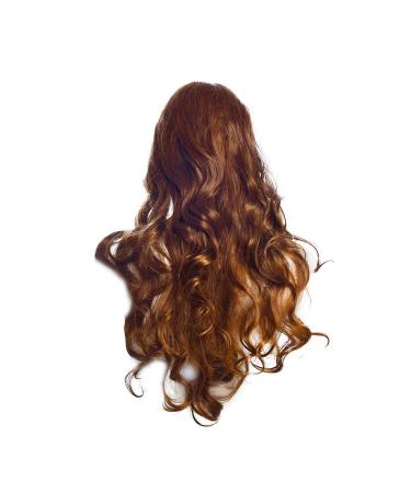 Buy Brown Wavy Synthetic Wig for Women Long Curly Hair | 80s 70s 60s 50s Cosplay Hairstyle | International Shipping Available - Buy Online on GoSupps.com