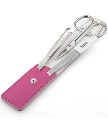 Shop marQus 3-Piece Manicure Set - Travel Nail Care Set from Solingen | Perfect Nail Scissors & File in Berry - Buy Online on GoSupps.com