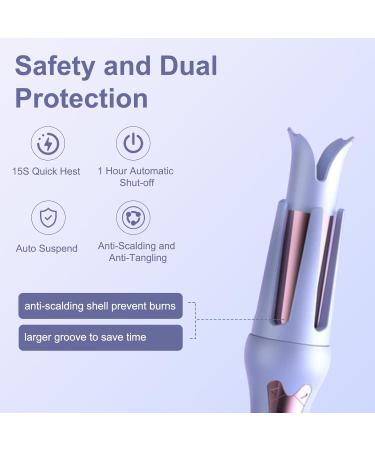 Yuehuam Auto Curling Iron Automatic Hair Curler Rollers 1 1/4 inch/ 32mm Large Waves 7 Temperatures control LED Display Curling Iron Auto Shut- Off Fast Heating Curling Wand for Hair Styling Blue - Buy Online on GoSupps.com