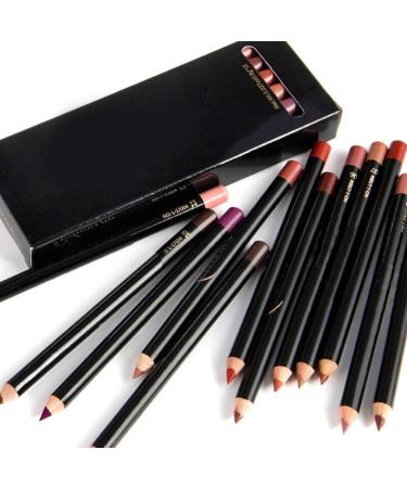 12pcs/Set Lip Liner Pen Professiona Lipstick Pen Waterproof Long Lasting Lip Liner Pencil Lipliner Pen Makeup Cosmetic - Buy Online on GoSupps.com