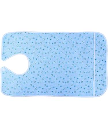 4 Types High Temperature Resistance No Deformation Pratical Dining Aid Bib Bib Apron Catch Food Leaking Soup for Adult the Elderly(27*17*2cm-Flower blue) - Buy Online on GoSupps.com