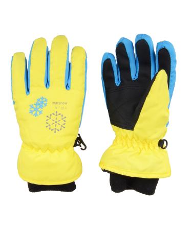 TRIWONDER Thermal Fleece Ski Gloves Snowboard Gloves Warm Winter Gloves for Kids A - Yellow XS (3-5 Years) - Buy Online on GoSupps.com