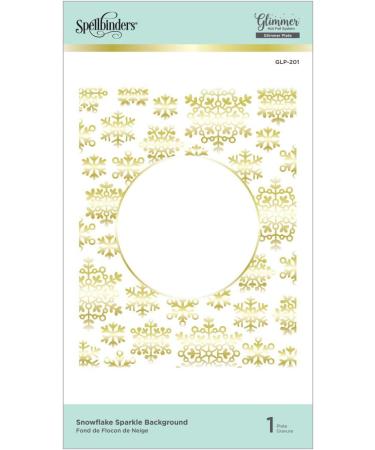 Spellbinders Snowflake Sparkle Glimmer Hot Foil Plate - Metal Background Design - Buy Online on GoSupps.com