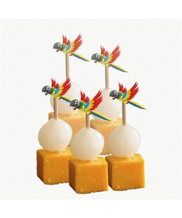 Colorful Parrot Birthday Party Cupcake Picks - 14 Pack Decorations for Tropical Parties - Buy Online on GoSupps.com